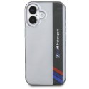 BMW BMHCP16M23HTFEG iPhone 16 Plus 6.7" szary/grey hardcase Motosport IML Vertical Stripe