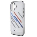 BMW BMHCP16M23HTRAG iPhone 16 Plus 6.7" szary/grey hardcase Motosport IML Random Stripes