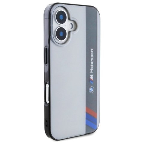 BMW BMHCP16S23HTFEG iPhone 16 6.1" szary/grey hardcase Motosport IML Vertical Stripe