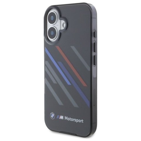 BMW BMHCP16S23HTRAK iPhone 16 6.1" czarny/black hardcase Motosport IML Random Stripes