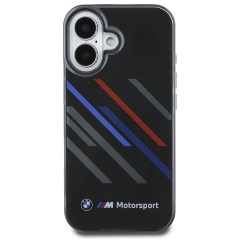 BMW BMHCP16S23HTRAK iPhone 16 6.1" czarny/black hardcase Motosport IML Random Stripes