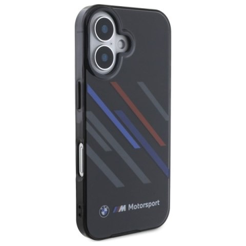 BMW BMHCP16S23HTRAK iPhone 16 6.1" czarny/black hardcase Motosport IML Random Stripes