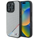 BMW BMHMP16X23PUPDG iPhone 16 Pro Max 6.9" szary/grey hardcase M Perforated Tricolor Line MagSafe