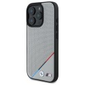 BMW BMHMP16X23PUPDG iPhone 16 Pro Max 6.9" szary/grey hardcase M Perforated Tricolor Line MagSafe