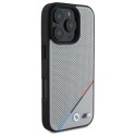 BMW BMHMP16X23PUPDG iPhone 16 Pro Max 6.9" szary/grey hardcase M Perforated Tricolor Line MagSafe