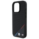 BMW BMHMP16X23PUPDK iPhone 16 Pro Max 6.9" czarny/black hardcase M Perforated Tricolor Line MagSafe