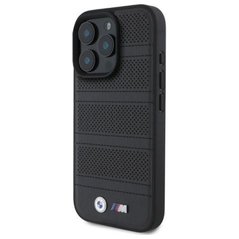 BMW BMHMP16X23PUSPK iPhone 16 Pro Max 6.9" czarny/black hardcase M Perforated And Stitched Line MagSafe
