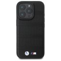 BMW BMHMP16X23PUSPK iPhone 16 Pro Max 6.9" czarny/black hardcase M Perforated And Stitched Line MagSafe