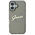 Guess GUHCP16SHCHGSPK iPhone 16 6.1" czarny/black hardcase IML Heart