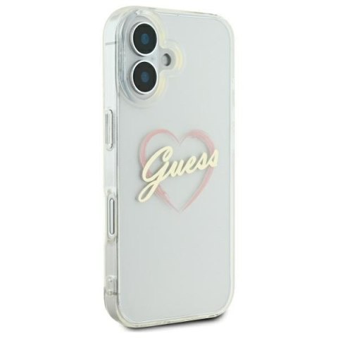 Guess GUHCP16SHCHGSPT iPhone 16 6.1" przeźroczysty/transparent hardcase IML Heart
