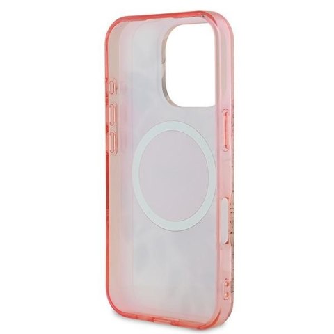Guess GUHMP16XHFWBDCEP iPhone 16 Pro Max 6.9" różowy/pink hardcase IML Flower & Tonal Circle MagSafe