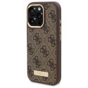 Guess GUHMP16LU4GPRW iPhone 16 Pro 6.3" brązowy/brown hardcase 4G Logo Plate MagSafe