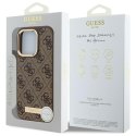 Guess GUHMP16LU4GPRW iPhone 16 Pro 6.3" brązowy/brown hardcase 4G Logo Plate MagSafe