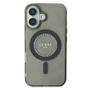 Guess GUHMP16MPFTDTEK iPhone 16 Plus 6.7" czarny/black hardcase IML Rhinestones MagSafe