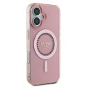 Guess GUHMP16MPFTDTEP iPhone 16 Plus 6.7" różowy/pink hardcase IML Rhinestones MagSafe