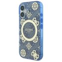 Guess GUHMP16SH4PYEEB iPhone 16 6.1" niebieski/blue hardcase IML Peony On 4G Background MagSafe