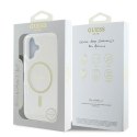 Guess GUHMP16SHFGERET iPhone 16 6.1" przeźroczysty/transparent hardcase IML Glitter Circle MagSafe