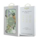 Guess GUHMP16SHFWBDCEN iPhone 16 6.1" zielony/green hardcase IML Flower & Tonal Circle MagSafe