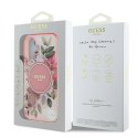 Guess GUHMP16SHFWBDCEP iPhone 16 6.1" różowy/pink hardcase IML Flower & Tonal Circle MagSafe