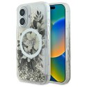 Guess GUHMP16SLFMWTE iPhone 16 6.1" beżowy/beige hardcase Liquid Glitter Flower MagSafe