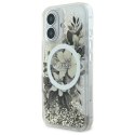 Guess GUHMP16SLFMWTE iPhone 16 6.1" beżowy/beige hardcase Liquid Glitter Flower MagSafe