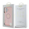 Guess GUHMP16SPFTDTEP iPhone 16 6.1" różowy/pink hardcase IML Rhinestones MagSafe