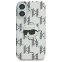 Karl Lagerfeld KLHCP16SHKLPKHT iPhone 16 6.1" przezroczysty/transparent hardcase IML Karl Head Electroplated