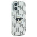 Karl Lagerfeld KLHCP16SHKLPKHT iPhone 16 6.1" przezroczysty/transparent hardcase IML Karl Head Electroplated