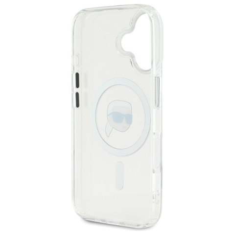 Karl Lagerfeld KLHMP16MHLSKIH iPhone 16 Plus 6.7" biały/white hardcase IML Metal Karl Head MagSafe