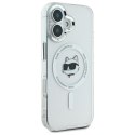 Karl Lagerfeld KLHMP16SHLSCHH iPhone 16 6.1" biały/white hardcase IML Metal Choupette Head MagSafe