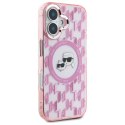 Karl Lagerfeld KLHMP16SHMCKMHP iPhone 16 6.1" różowy/pink IML Monogram Karl&Choupette Head MagSafe