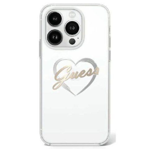 Guess GUHCP16XHCHGSPT iPhone 16 Pro Max 6.9" przeźroczysty/transparent hardcase IML Heart