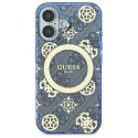 Guess GUHMP16LH4PYEEB iPhone 16 Pro 6.3" niebieski/blue hardcase IML Peony On 4G Background MagSafe