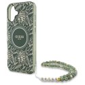 Guess GUHMP16MHCPOFPA iPhone 16 Plus 6.7" zielony/green hardcase IML Flowers Allover Electro With Pearl Strap MagSafe