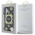 Guess GUHMP16SH4PYEEK iPhone 16 6.1" czarny/black hardcase IML Peony On 4G Background MagSafe