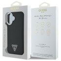 Guess GUHMP16SPGTSPSK iPhone 16 6.1" czarny/black hardcase Grained Triangle MagSafe