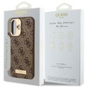 Guess GUHMP16SU4GPRW iPhone 16 6.1" brązowy/brown hardcase 4G Logo Plate MagSafe