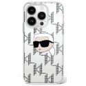 Karl Lagerfeld KLHCP16XHKLPKHT iPhone 16 Pro Max 6.9" przezroczysty/transparent hardcase IML Karl Head Electroplated