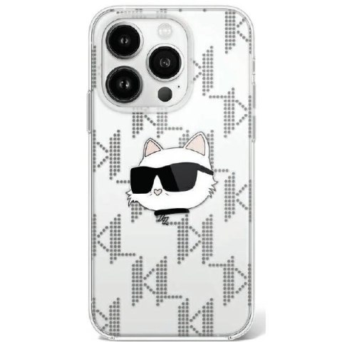 Karl Lagerfeld KLHCP16LHKLPCHT iPhone 16 Pro 6.3" przezroczysty/transparent hardcase IML Choupette Head Electroplated