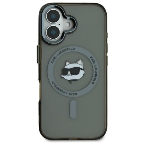 Karl Lagerfeld KLHMP16XHLSCHK iPhone 16 Pro Max 6.9" czarny/black hardcase IML Metal Choupette Head MagSafe