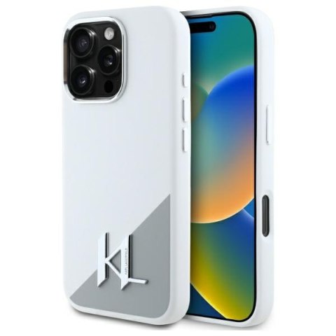 Karl Lagerfeld KLHMP16XSCMKMPCH iPhone 16 Pro Max 6,9" Silicone Initial Logo biały/white