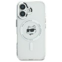 Karl Lagerfeld KLHMP16LHLSCHH iPhone 16 Pro 6.3" biały/white hardcase IML Metal Choupette Head MagSafe