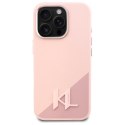 Karl Lagerfeld KLHMP16LSCMKMPCP iPhone 16 Pro 6.3" różowy/pink hardcase Silicone Shadow Metal Initial MagSafe