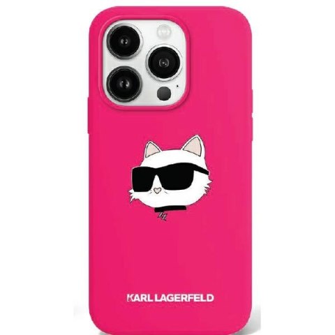 Karl Lagerfeld KLHMP16SSCHPPLF iPhone 16 6.1" fuksja/fuschia hardcase Silicone Choupette Head Print MagSafe