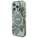 Guess GUHMP16LHFWBRCESN iPhone 16 Pro 6.3" zielony/green hardcase IML Flowers With Pearl Strap MagSafe