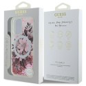 Guess GUHMP16SLFMWTP iPhone 16 6.1" różowy/pink hardcase Liquid Glitter Flower MagSafe