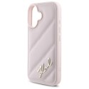 Karl Lagerfeld KLHCP16SPQDSMGP iPhone 16 6.1" różowy/pink hardcase Quilted Signature