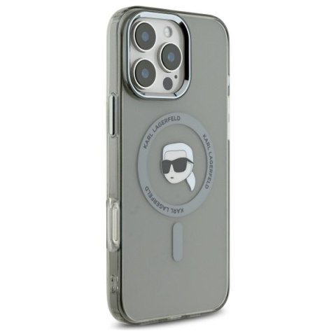 Karl Lagerfeld KLHMP16XHLSKIK iPhone 16 Pro Max 6.9" czarny/black hardcase IML Metal Karl Head MagSafe