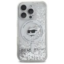 Karl Lagerfeld KLHMP16XLGCHSGH iPhone 16 Pro Max 6.9" hardcase transparent Liquid Glitter Choupette Head Magsafe