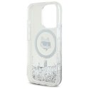 Karl Lagerfeld KLHMP16XLGCHSGH iPhone 16 Pro Max 6.9" hardcase transparent Liquid Glitter Choupette Head Magsafe